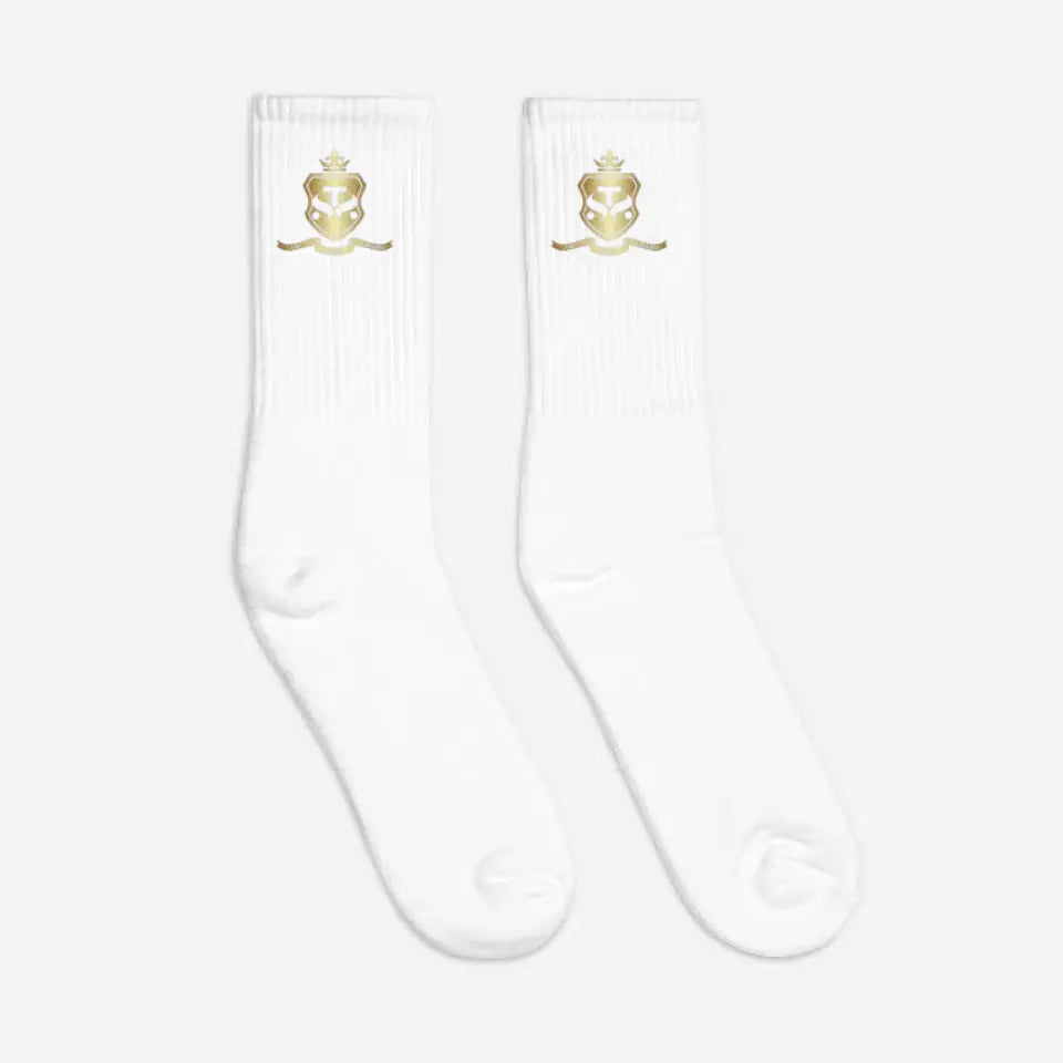 Embroidered Crew Socks | SOCCO SC200